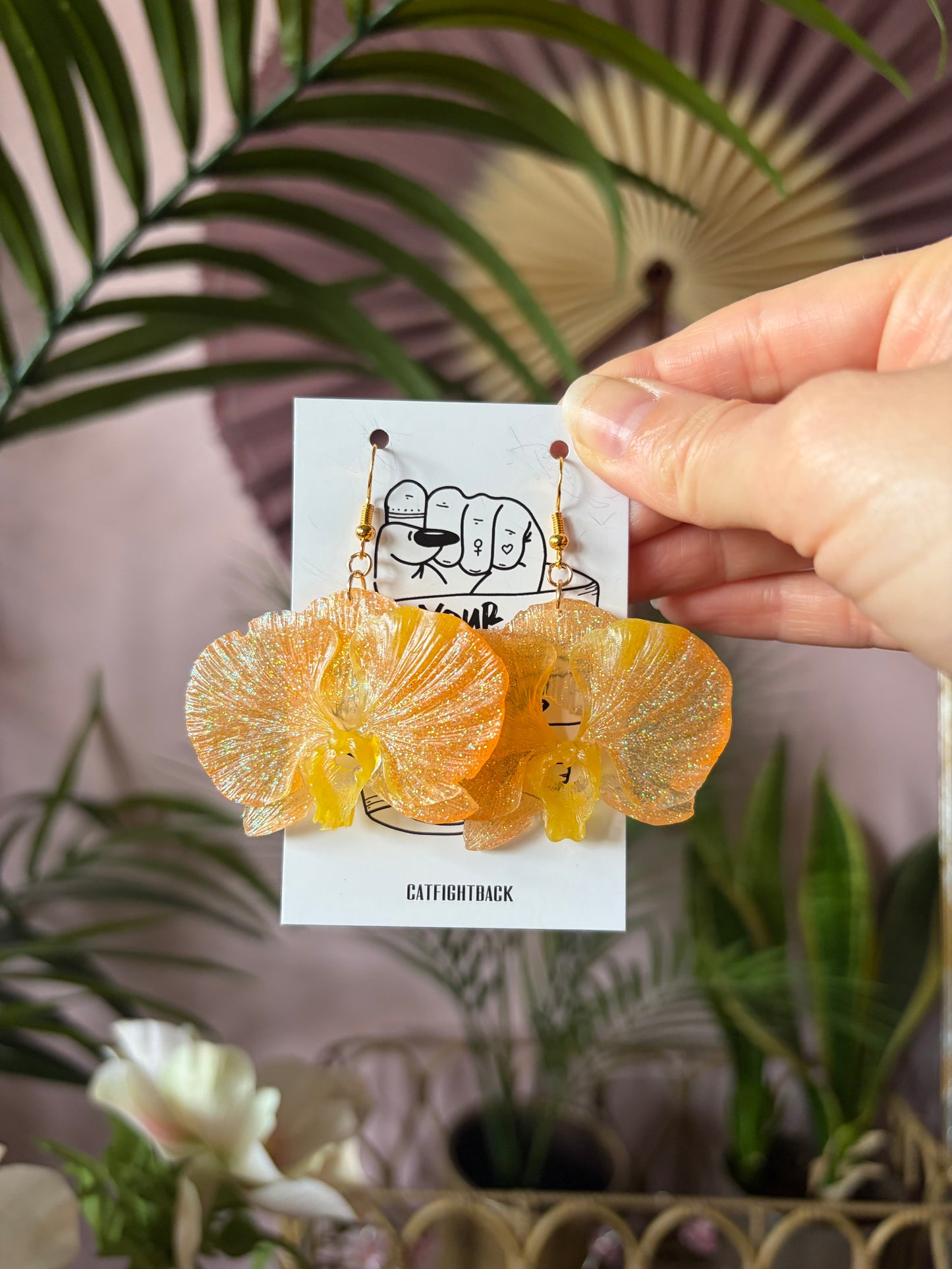 Orange Orkidéer