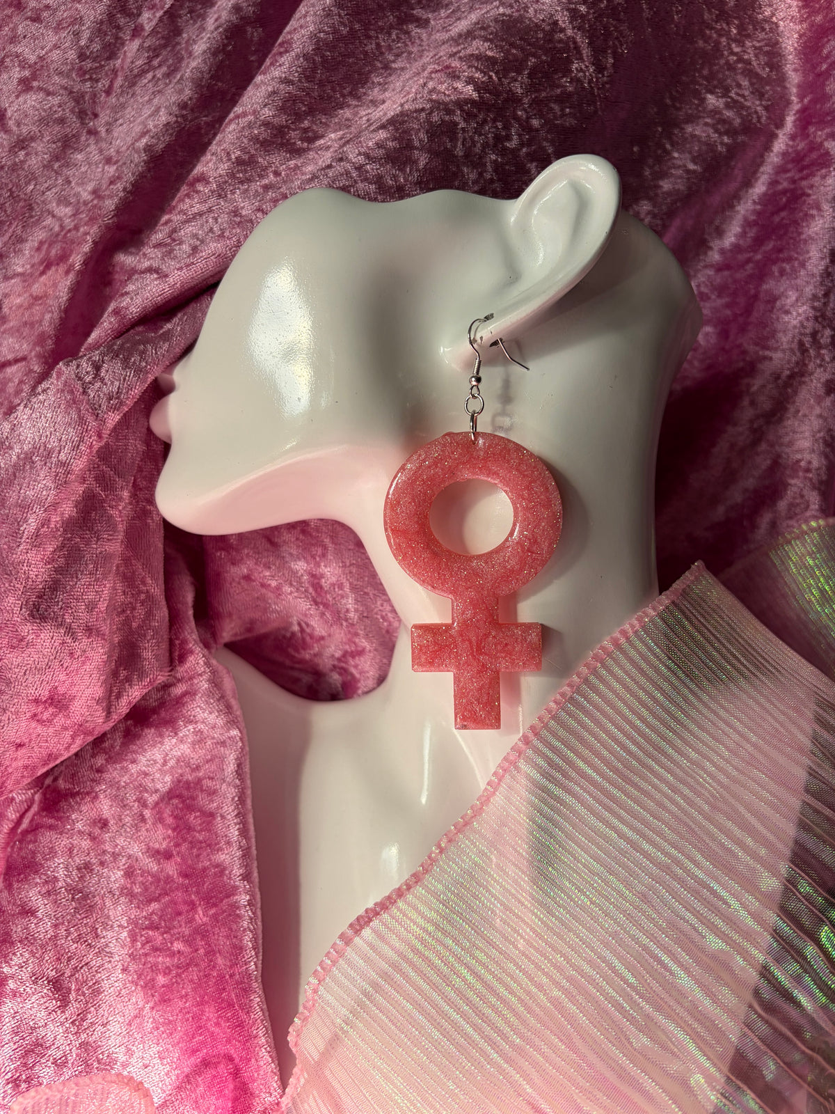 Rosa Glittriga Kvinnotecken