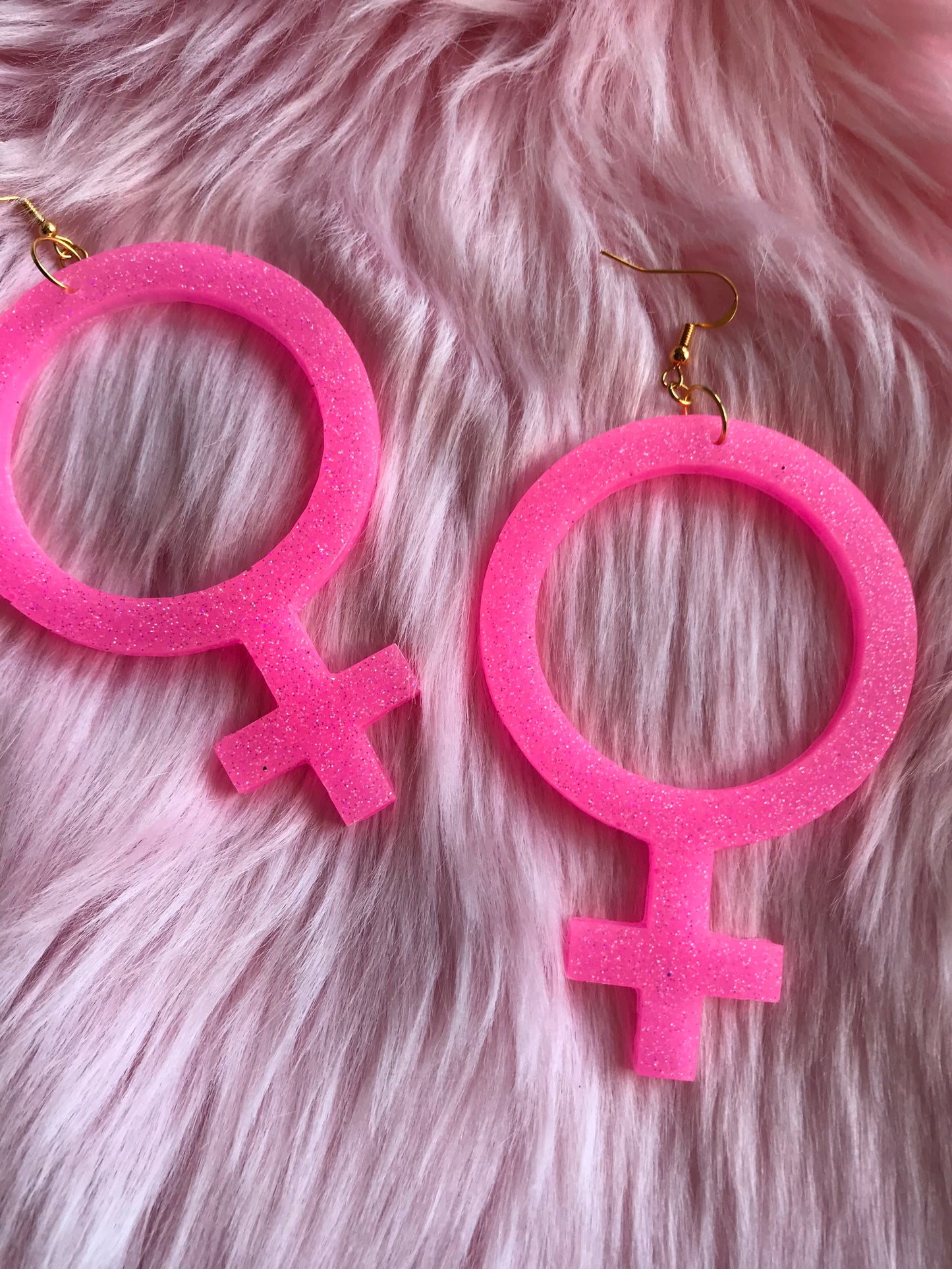 Glittriga Rosa Kvinnotecken