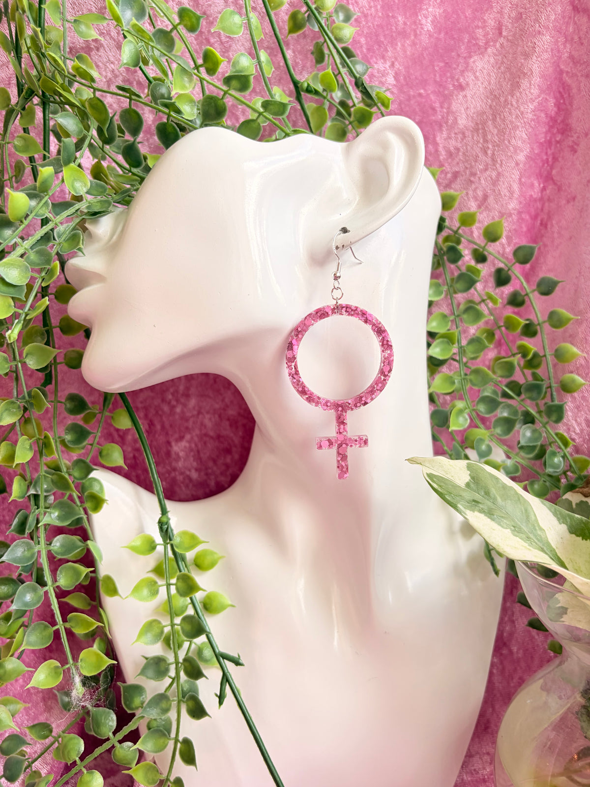 Glittriga Rosa Kvinnotecken