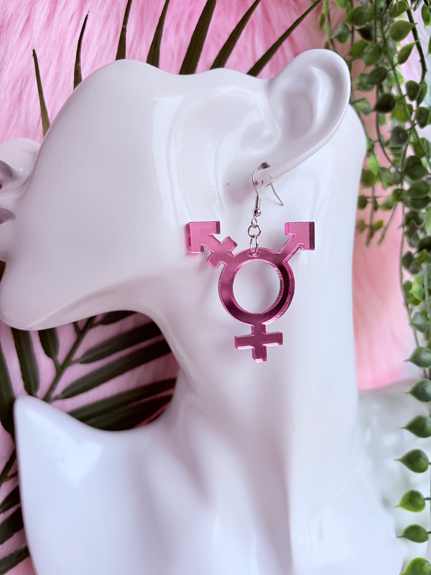 Transsymbolen i akryl - Rosa