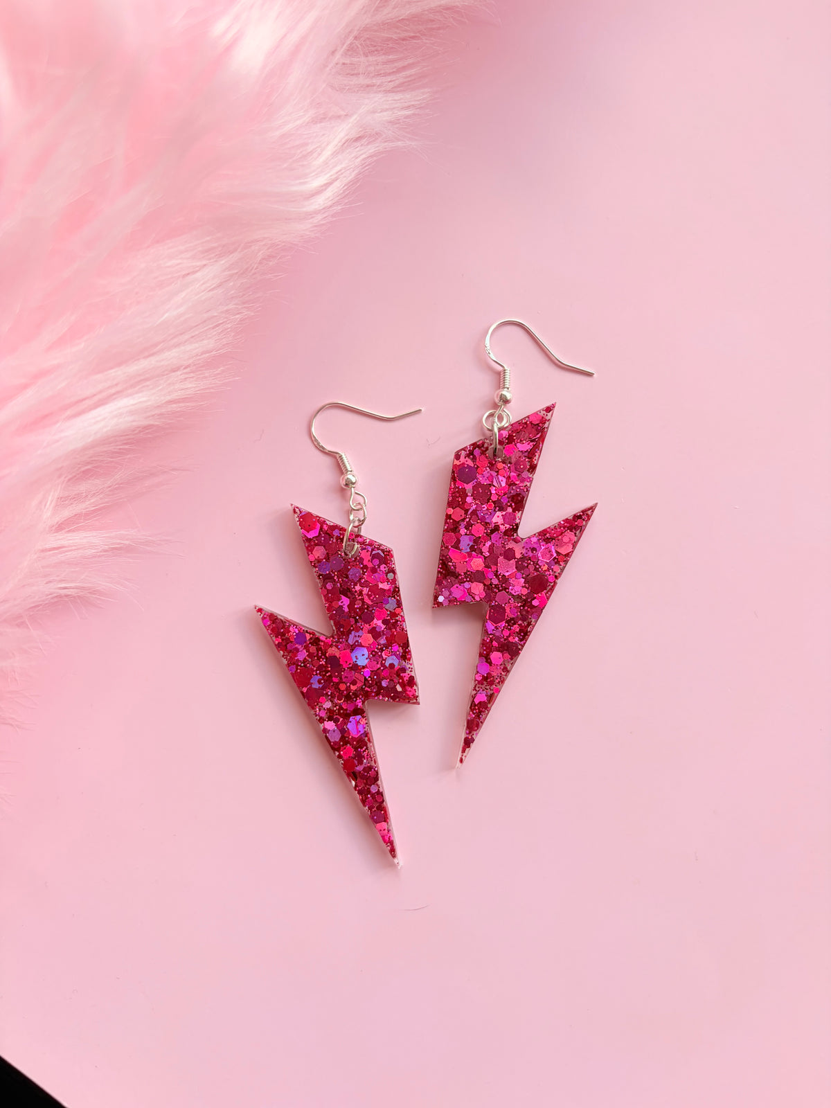 Glittriga Rosa Blixtar