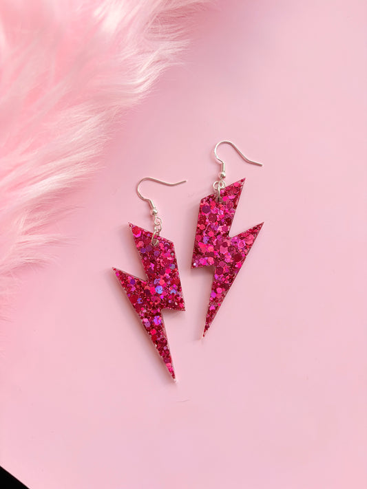 Glittriga Rosa Blixtar