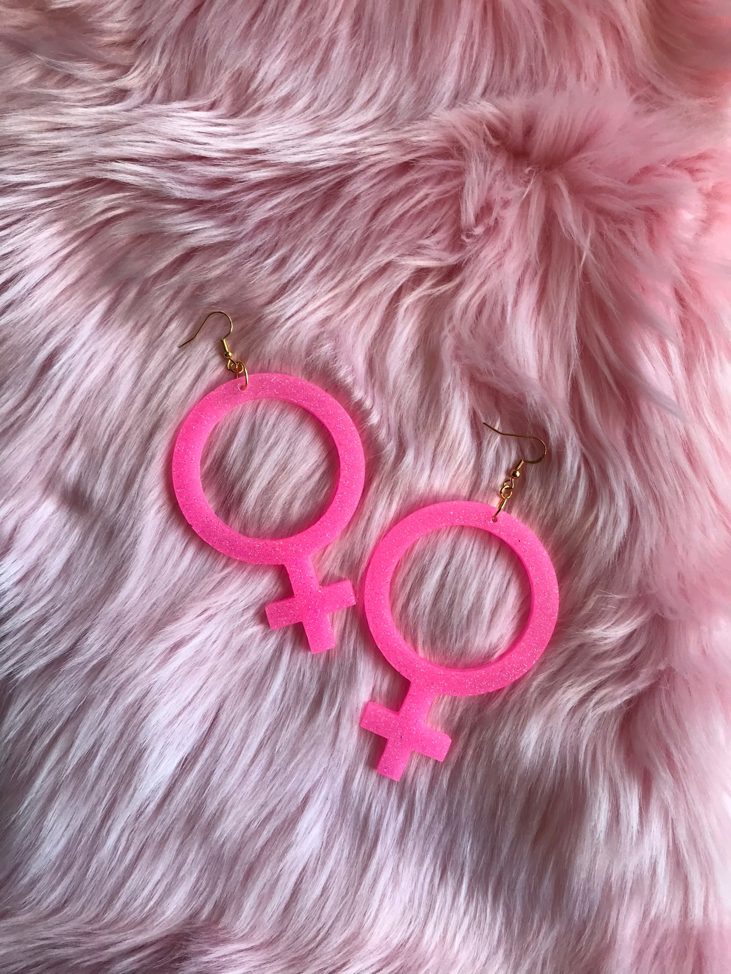 Glittriga Rosa Kvinnotecken
