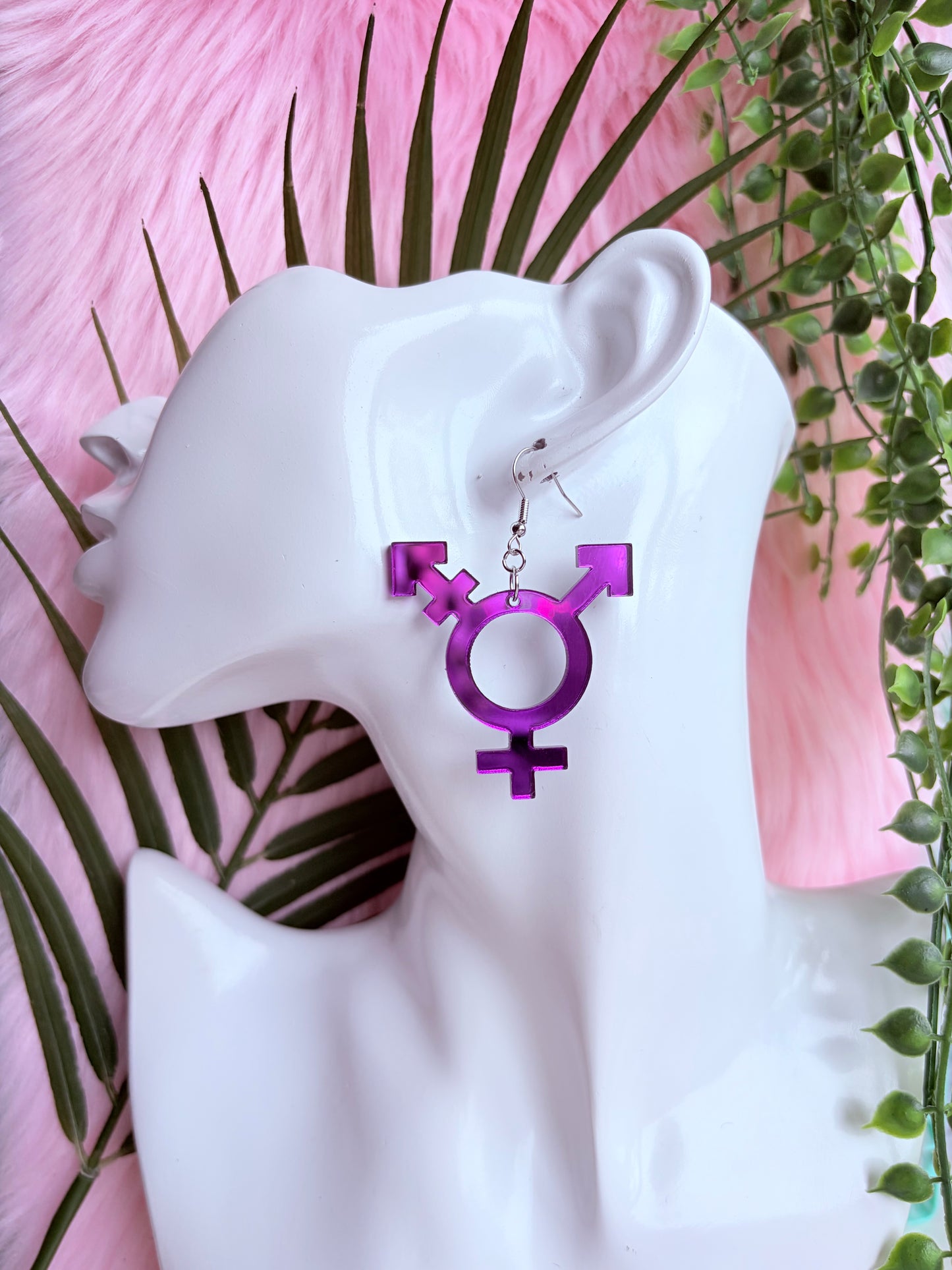 Transsymbolen i akryl - Lila