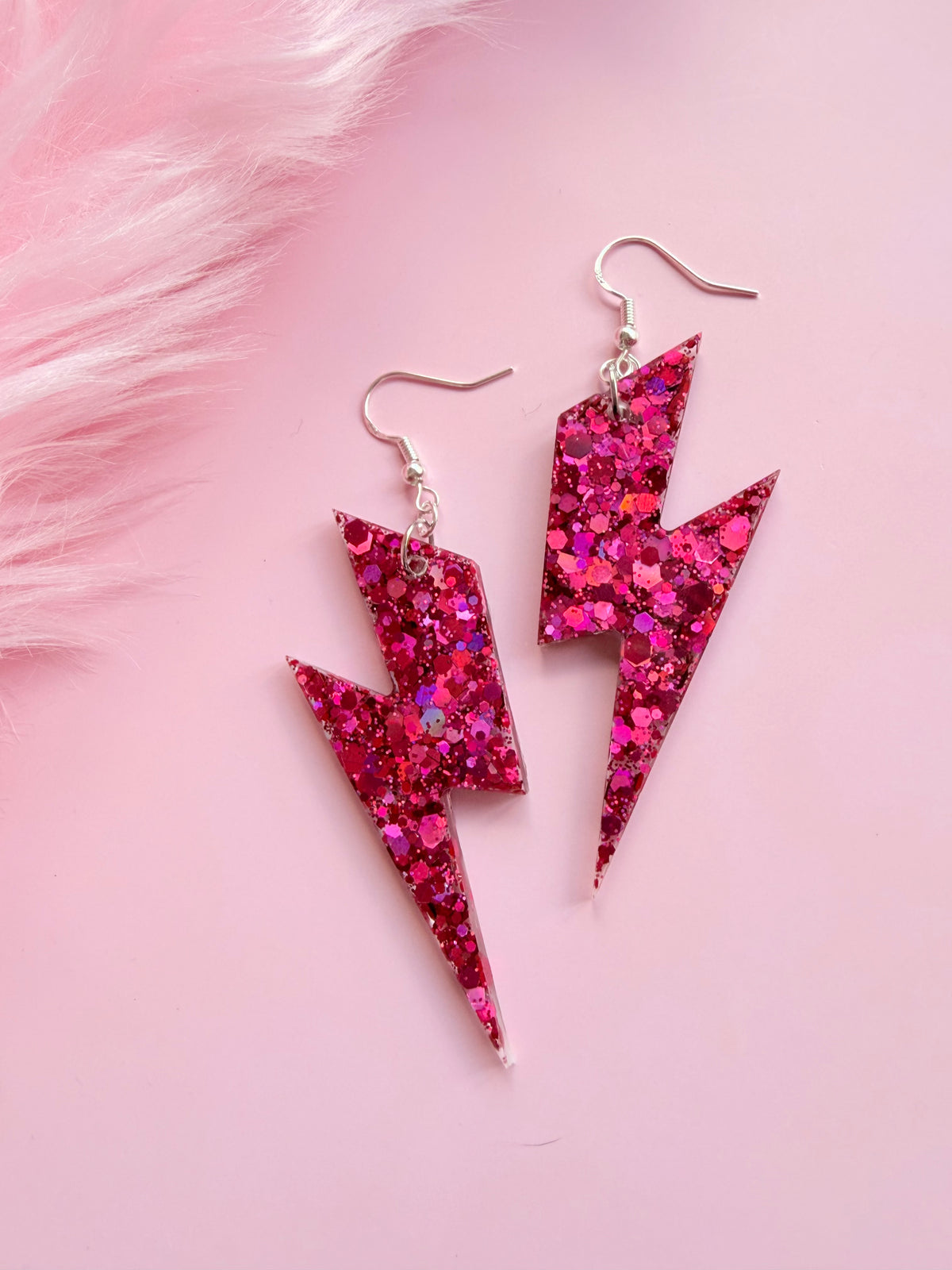 Glittriga Rosa Blixtar