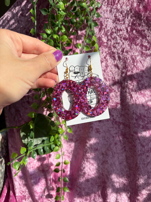 Glittriga Lila Örhängen