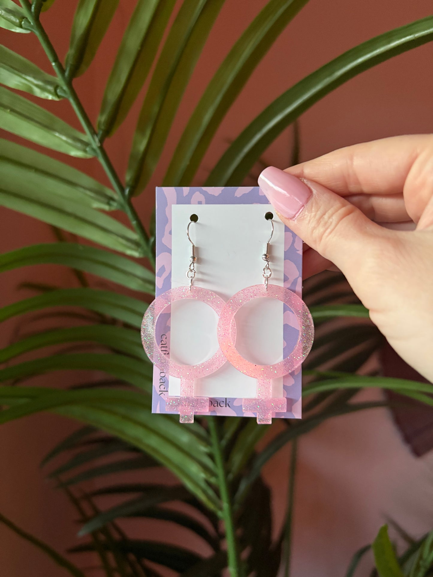 Rosa Glittriga Kvinnotecken