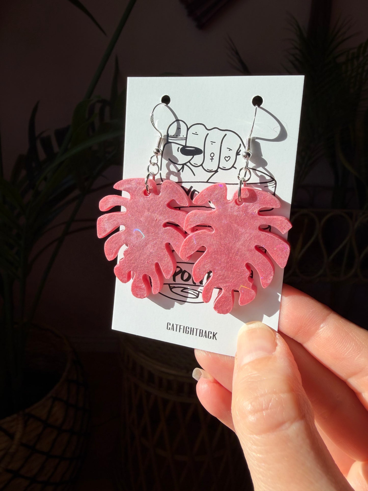 Rosa Holo Monsterablad