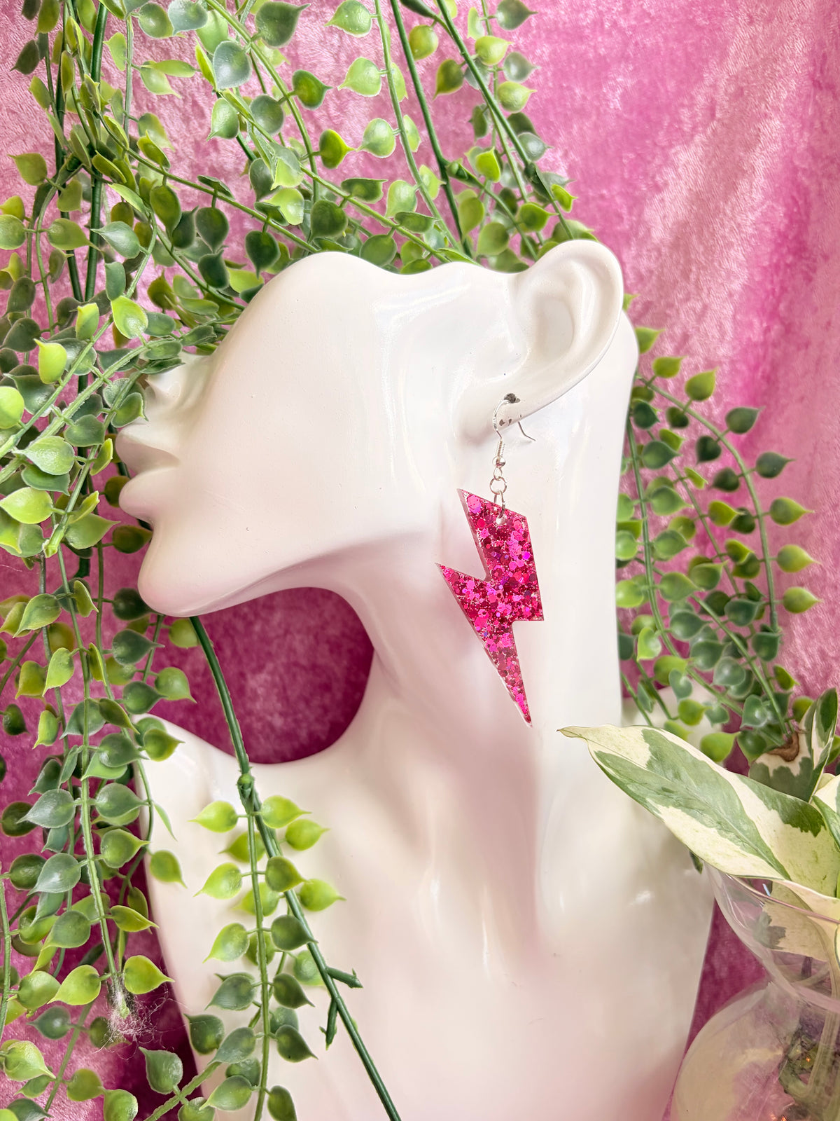 Glittriga Rosa Blixtar