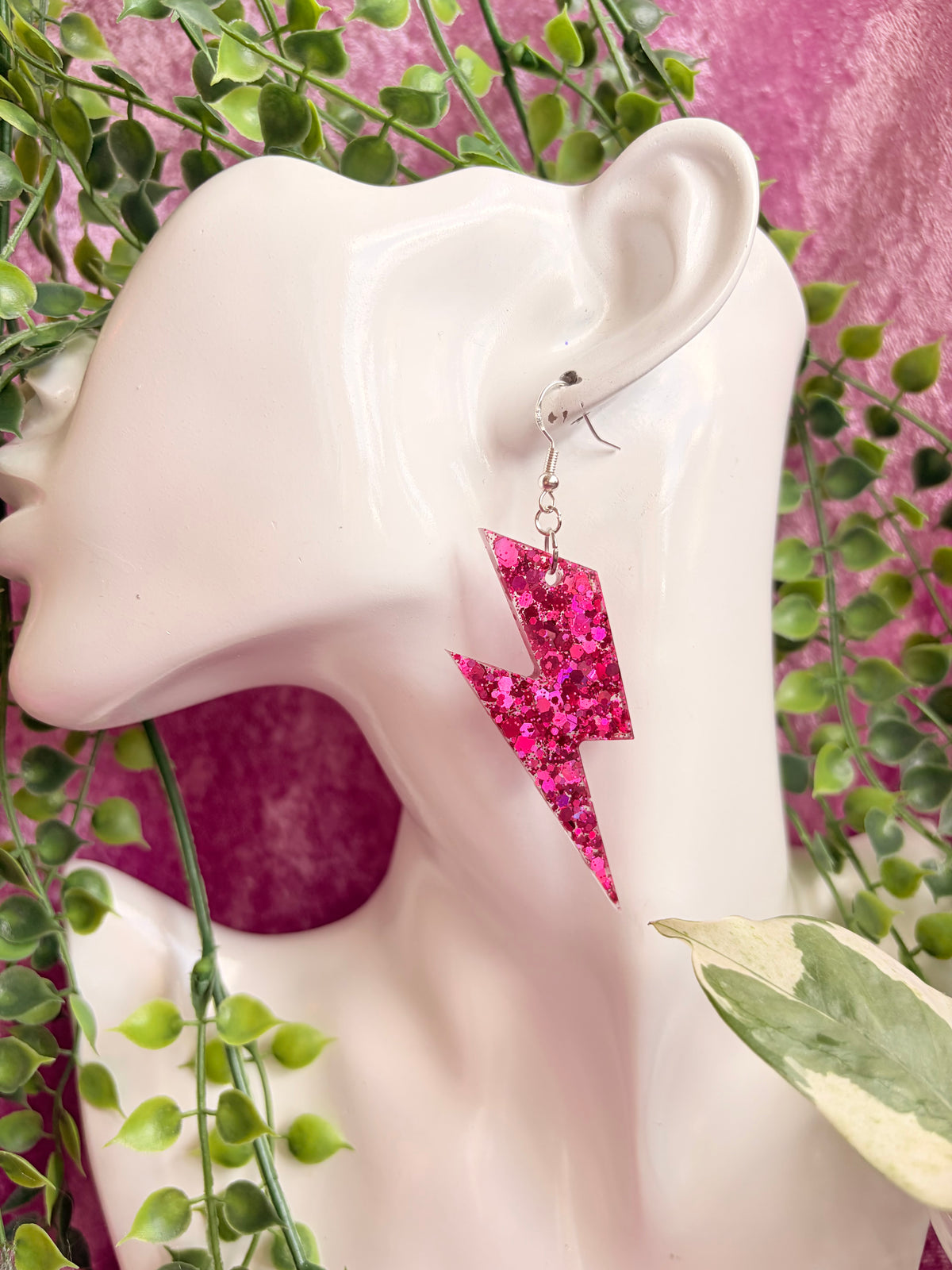 Glittriga Rosa Blixtar