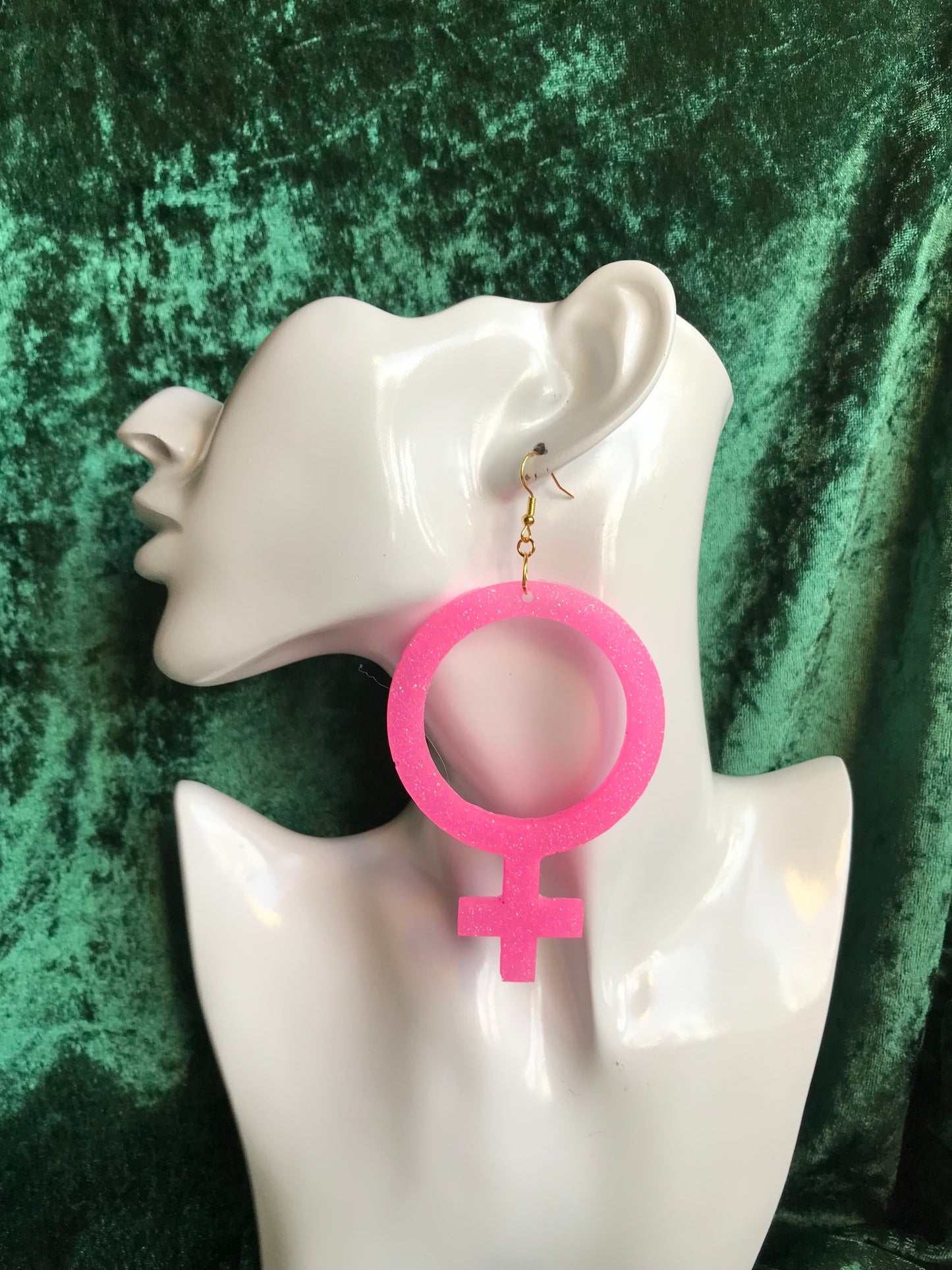 Glittriga Rosa Kvinnotecken