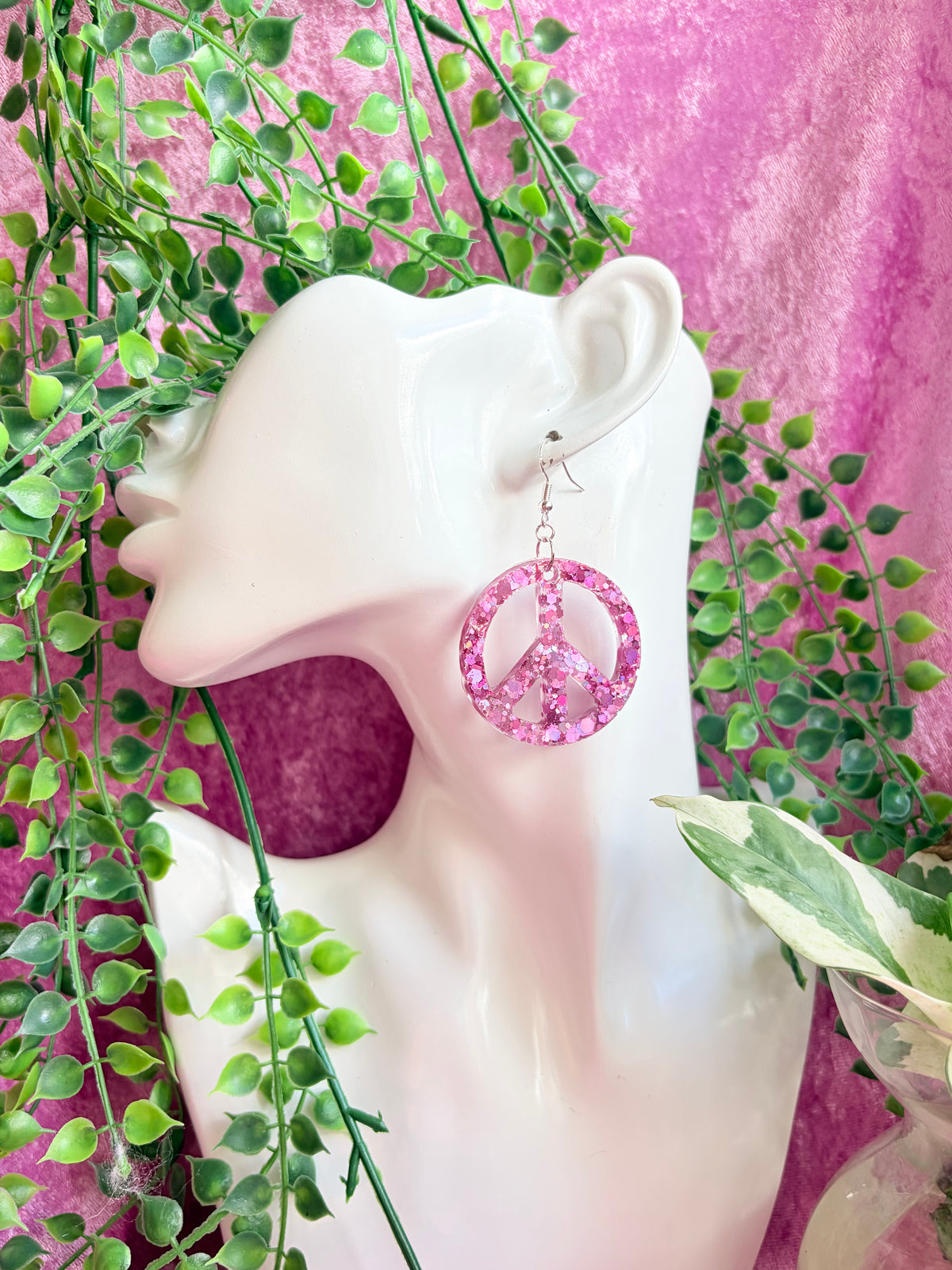 Glittriga Rosa Peacetecken