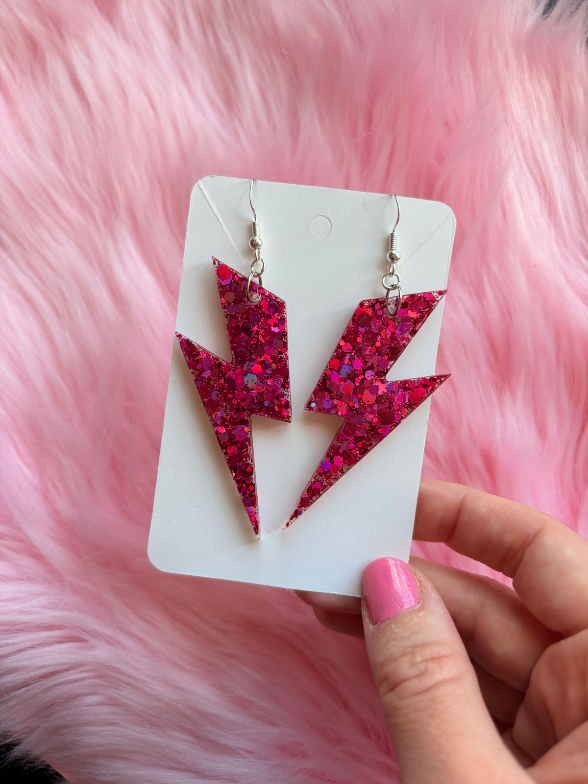 Glittriga Rosa Blixtar