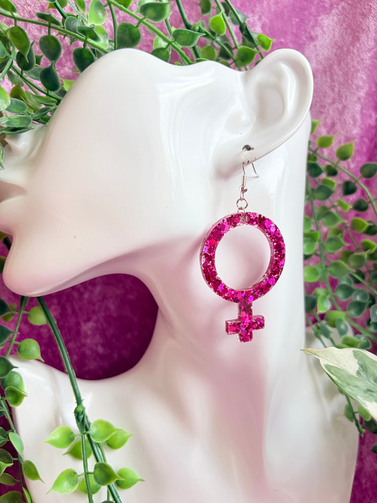 Glittriga Rosa Kvinnotecken