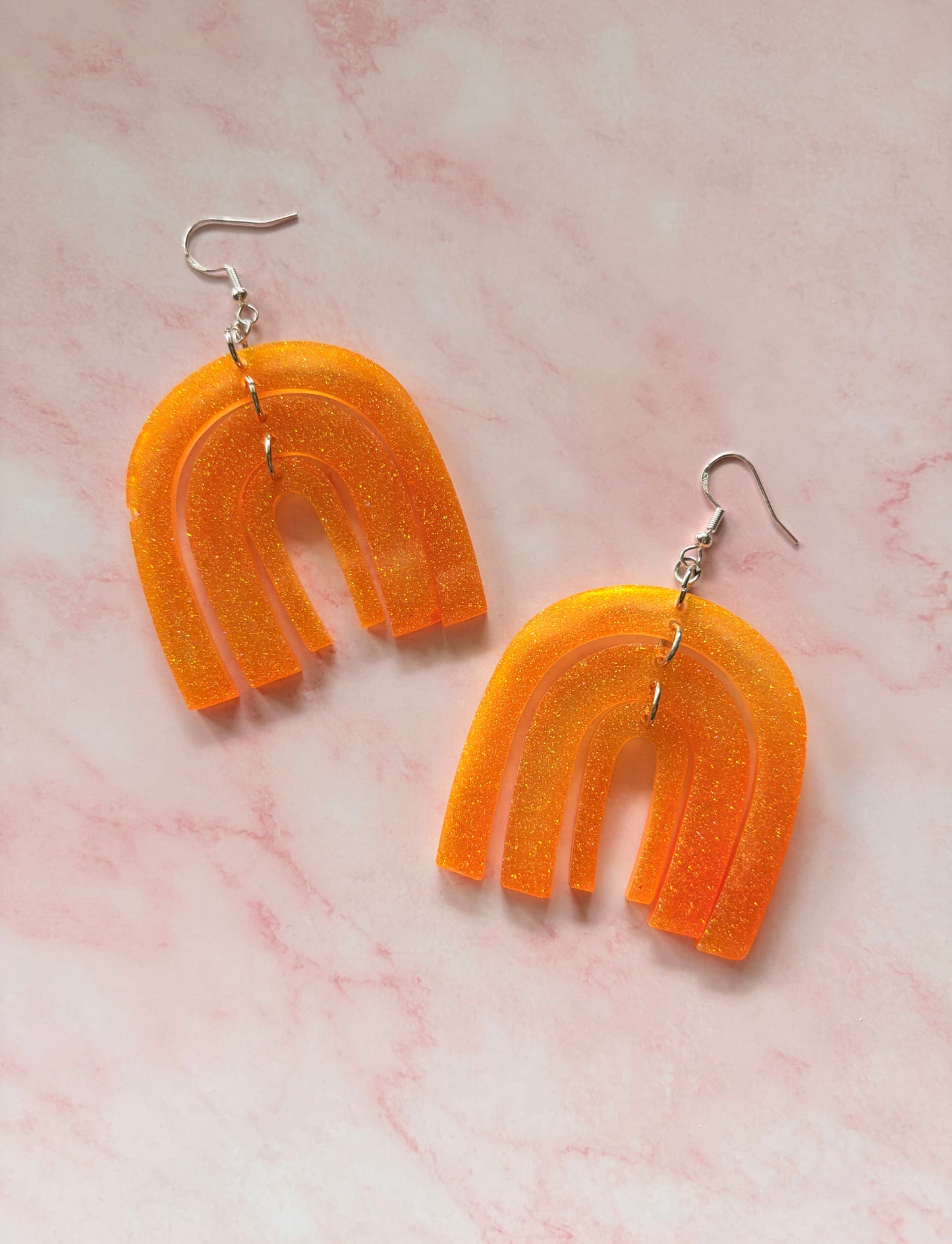 Örhängen - Orange Regnbåge