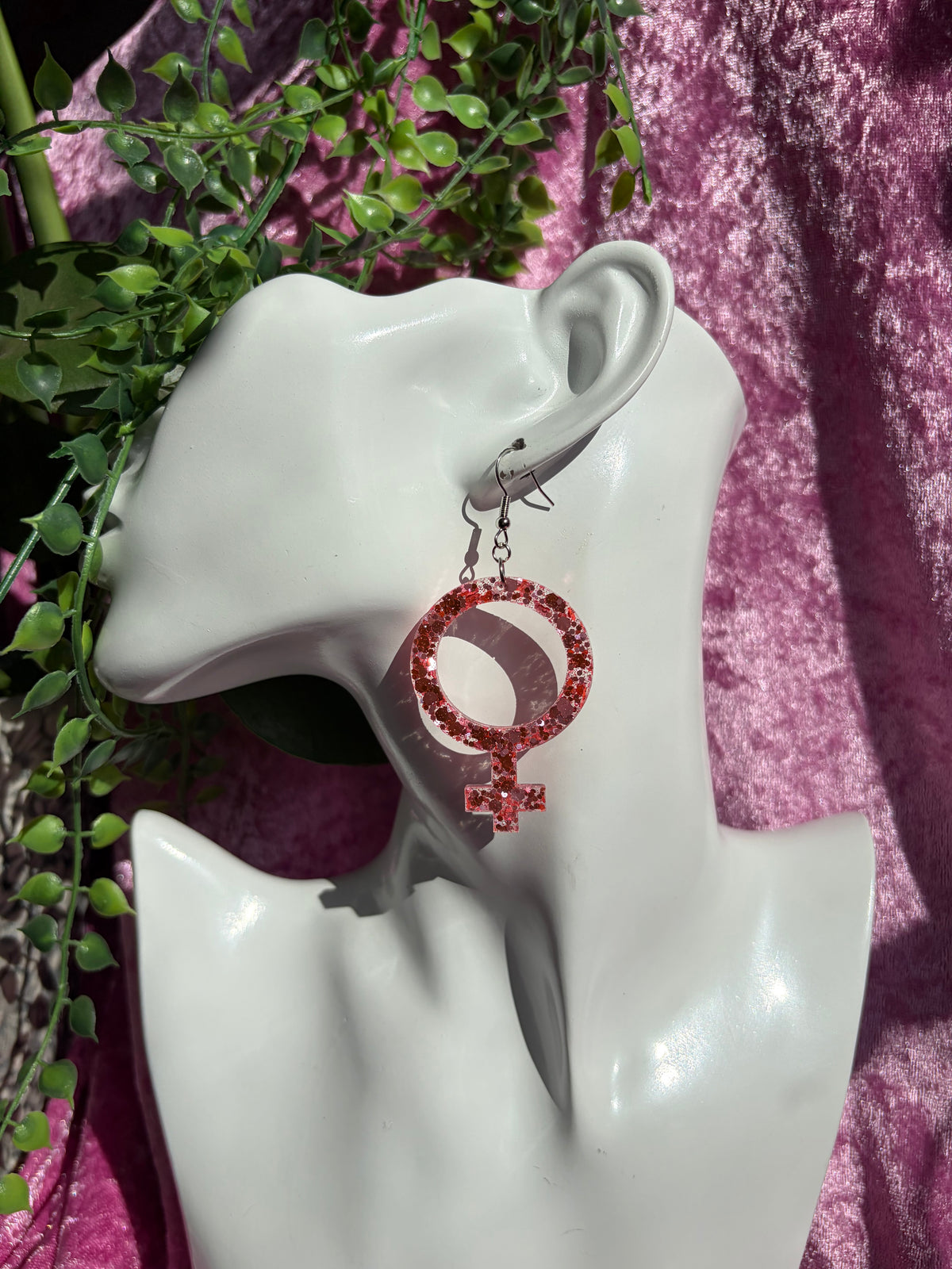 Glittriga Rosa Kvinnotecken
