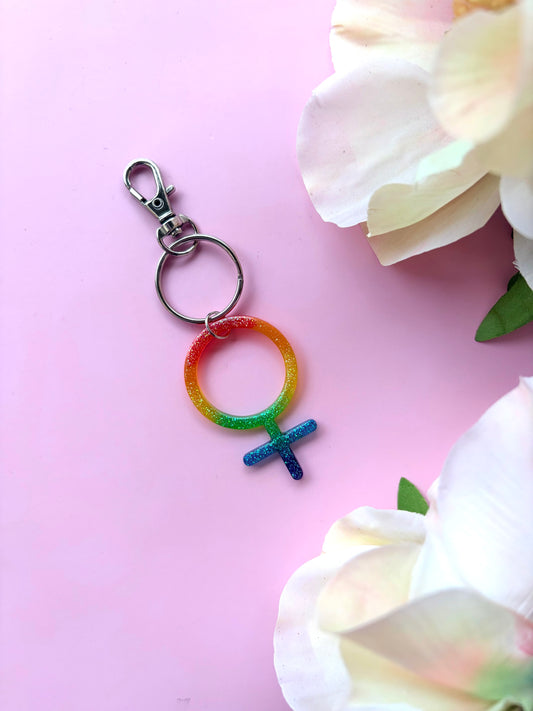 Pride Nyckelring - Kvinnosymbolen