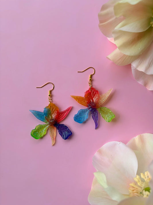 Prideörhängen - Blommor