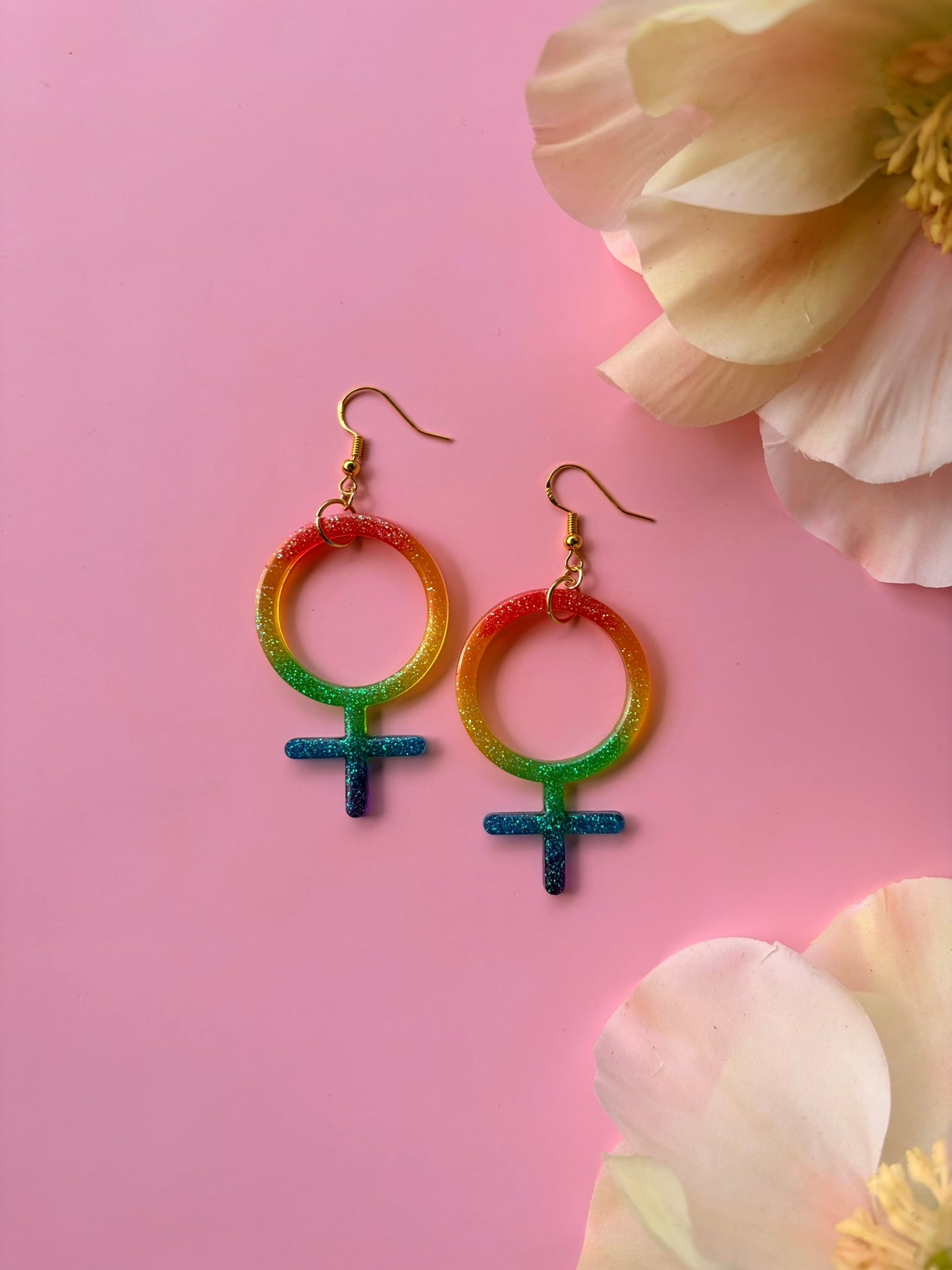 Prideörhängen - Kvinnotecken