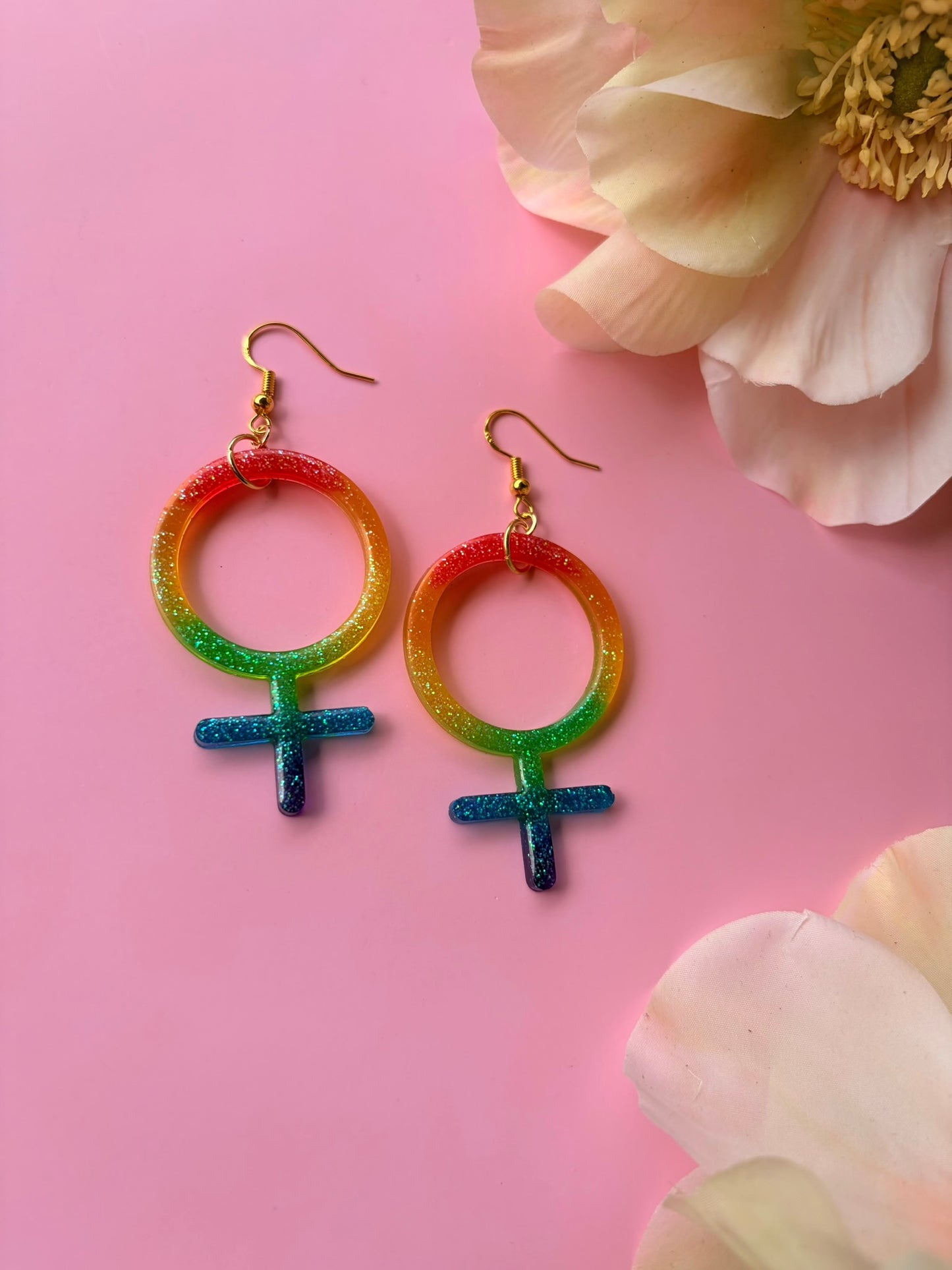Prideörhängen - Kvinnotecken