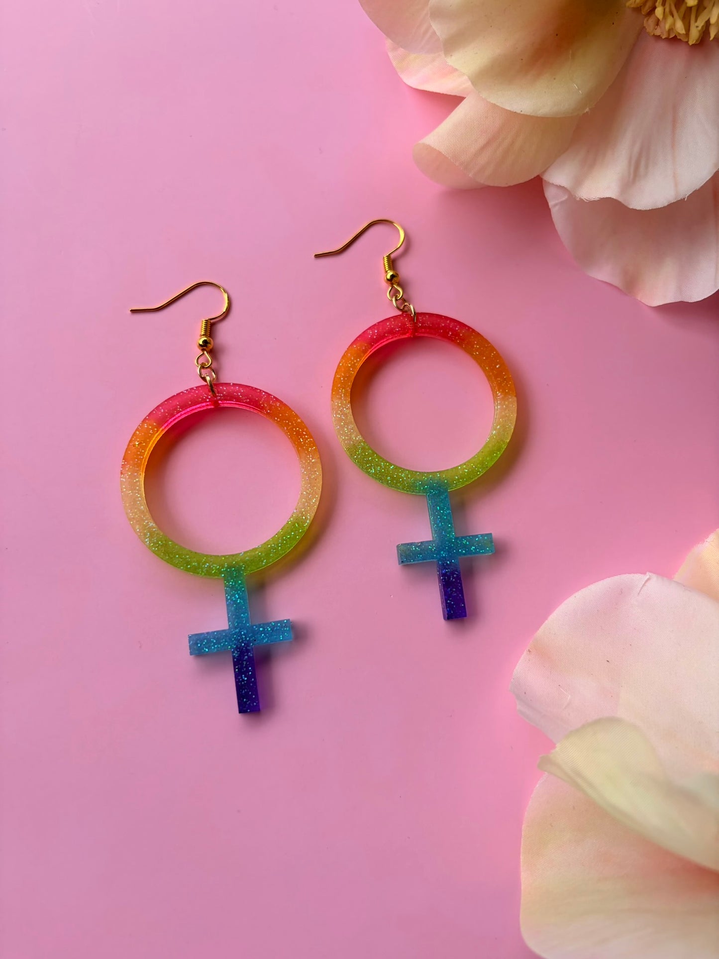 Prideörhängen - Kvinnotecken