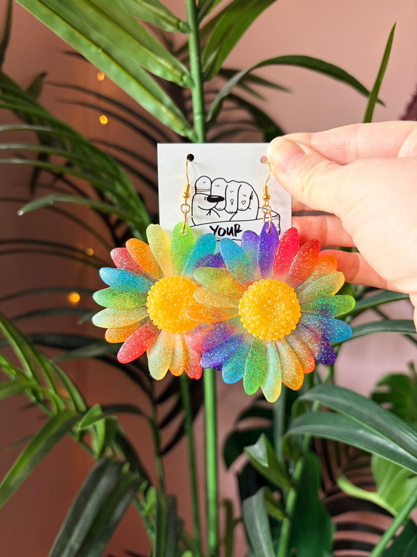 Prideörhängen - Blommor