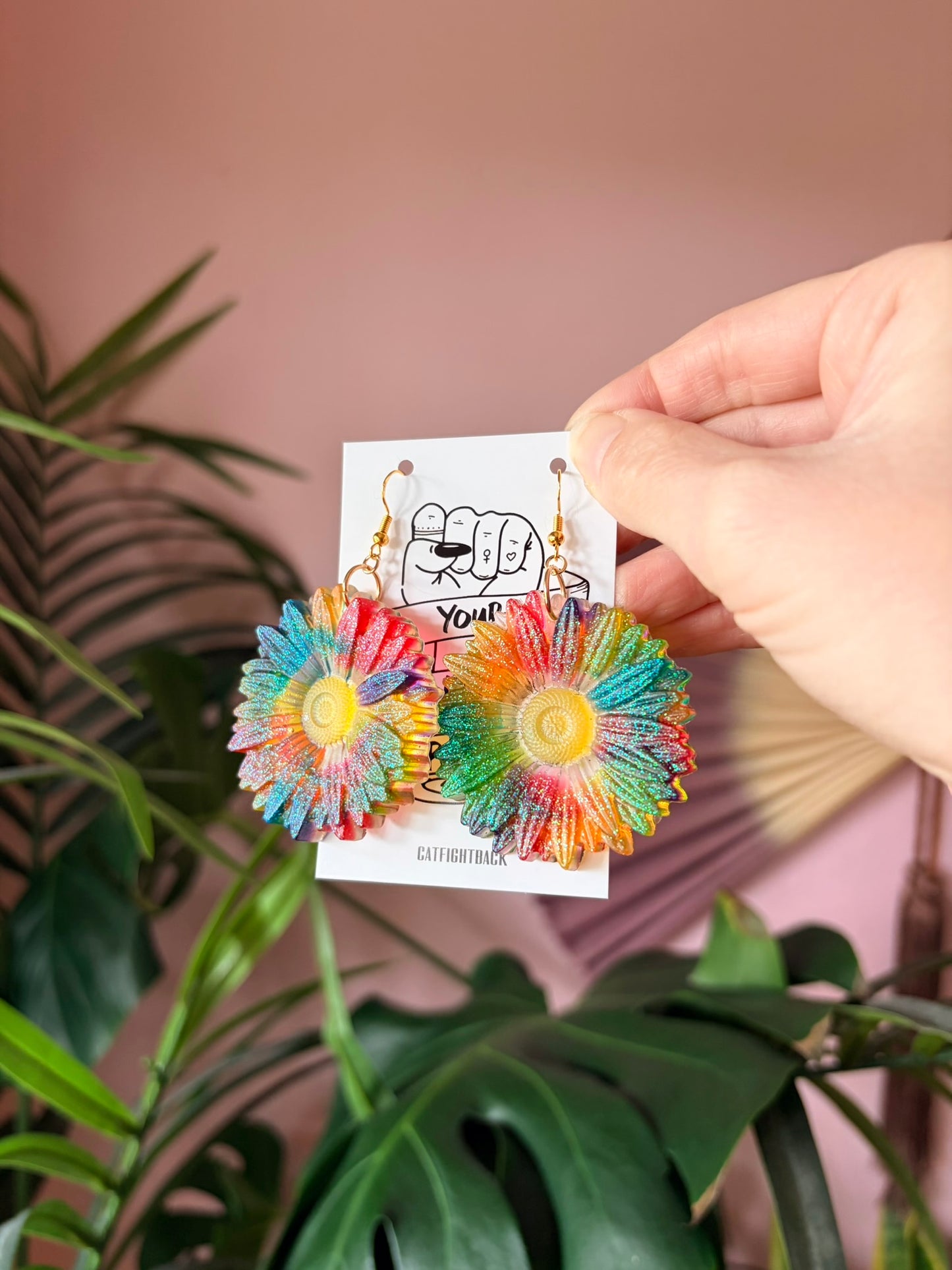 Prideörhängen - Blommor