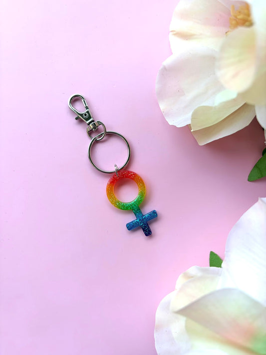 Pride Nyckelring - Kvinnosymbolen