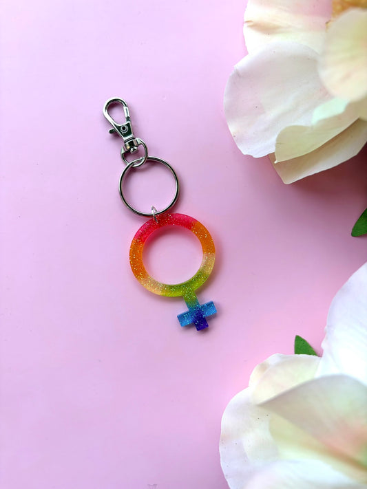 Pride Nyckelring - Kvinnosymbolen